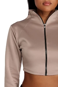 Zip On It Crop Top