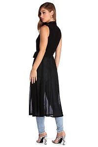 The Sheer Mesh Vest Duster