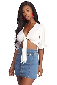 Tied To Fashion Crop Top