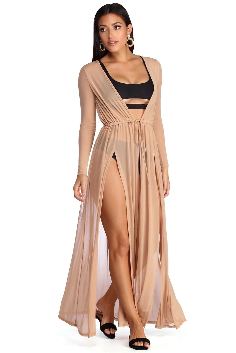 Sheer-ly On Trend Mesh Duster
