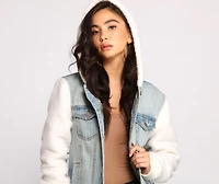 Cozy Casual Vibe Sherpa Denim Jacket