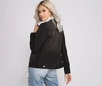 Cozy And Casual Sherpa Denim Jacket