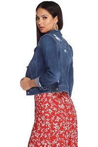 Sweetly Distressed Denim Jacket
