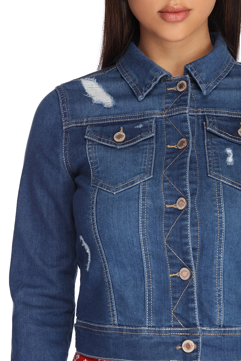 Sweetly Distressed Denim Jacket
