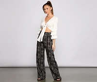 Just Pretty Tie Front Top