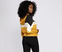 Retro Style Zip Up Windbreaker