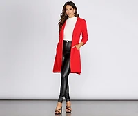 Boss Babe Crepe Longline Blazer