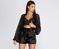 Party Poppin' Sequin Bomber Jacket