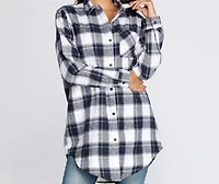Traditional Sherpa Lined Long Flannel