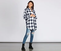 Traditional Sherpa Lined Long Flannel