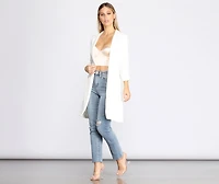Boss Babe Crepe Longline Blazer