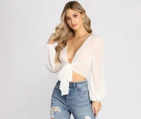 Boho-Chic Tie-Front Top