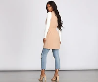 Belted and Poised Trench Vest