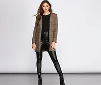 So Posh Plaid Coat