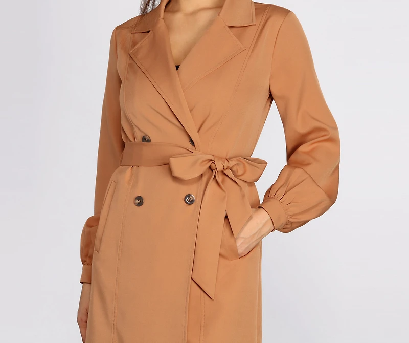 Classically Chic Belted Trench