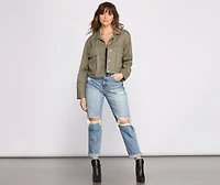 Show Them Who's Boss Oversized Twill Jacket