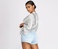 Beachy Vibes Tie Front Top