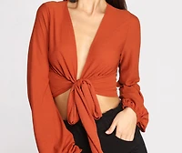 Boho Babe Tie-Front Top