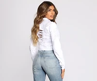 Distressed To Impress Cropped Jacket