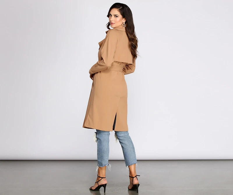 Get Down To Business Belted Trench
