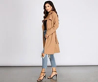 Get Down To Business Belted Trench