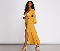 Gypsy Queen Chiffon Bell Sleeve Duster