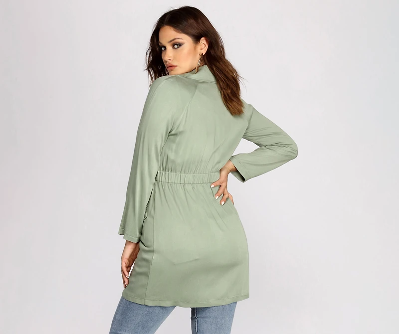 Nine To Five Belted Trench Coat