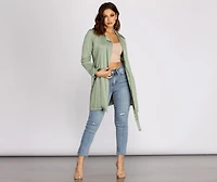 Nine To Five Belted Trench Coat