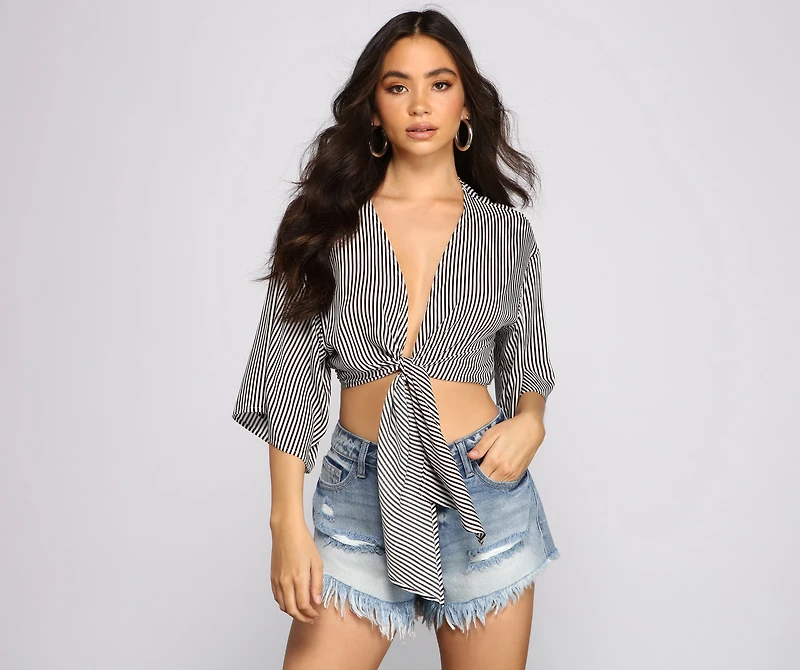 Effortlessly Stylish Tie-Front Top