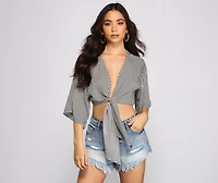 Effortlessly Stylish Tie-Front Top