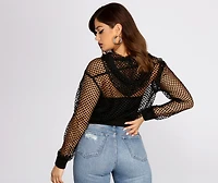 Hot Catch Mesh Bomber Jacket