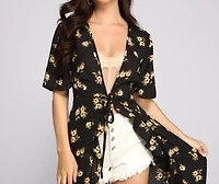 Sweet Intentions Floral Ruffled Duster