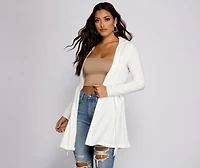 Chic Girl Tie Front Belted Trench