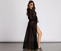 See Right Through You Long Sheer Duster