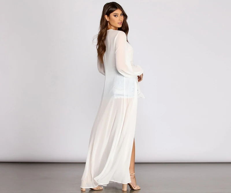 See Right Through You Long Sheer Duster