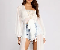 See Right Through You Long Sheer Duster