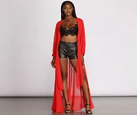 See Right Through You Long Sheer Duster