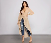 Effortless Beauty Chiffon High Low Top