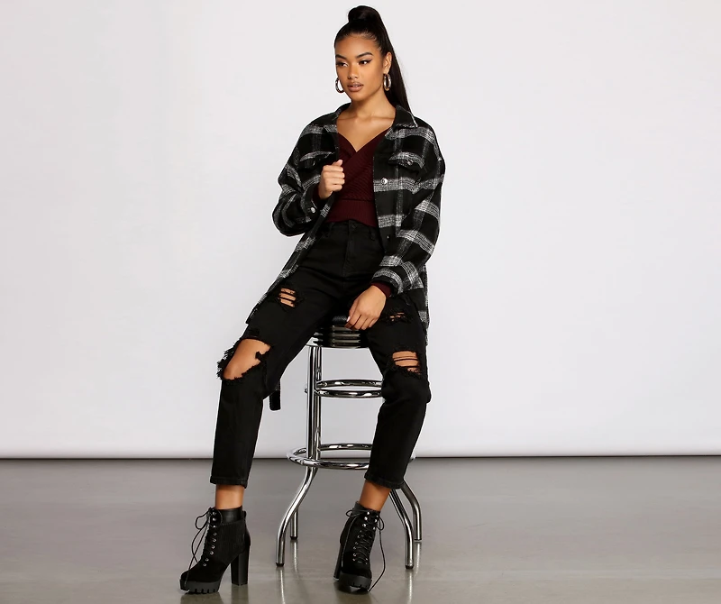 The One Belted Flannel Shacket