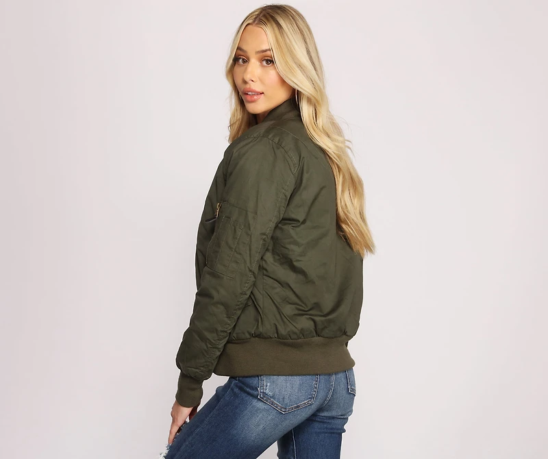 Edgy Chic Bomber Jacket