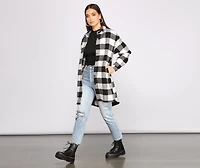 Bet On It Oversized Plaid Shacket