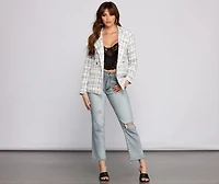 Pretty And Posh Tweed Blazer