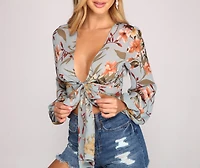 Vacay Bound Tie-Front Top