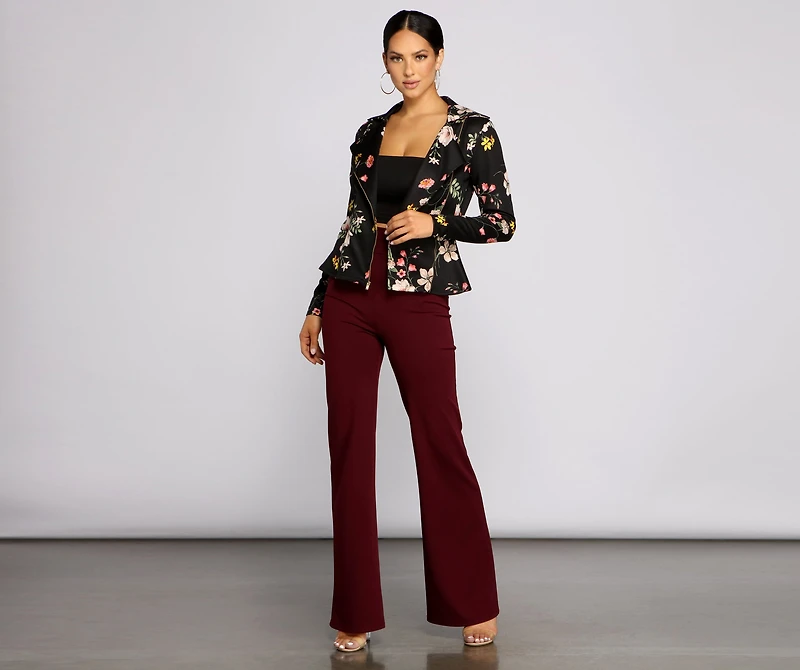 Pep Of Floral Moto Jacket