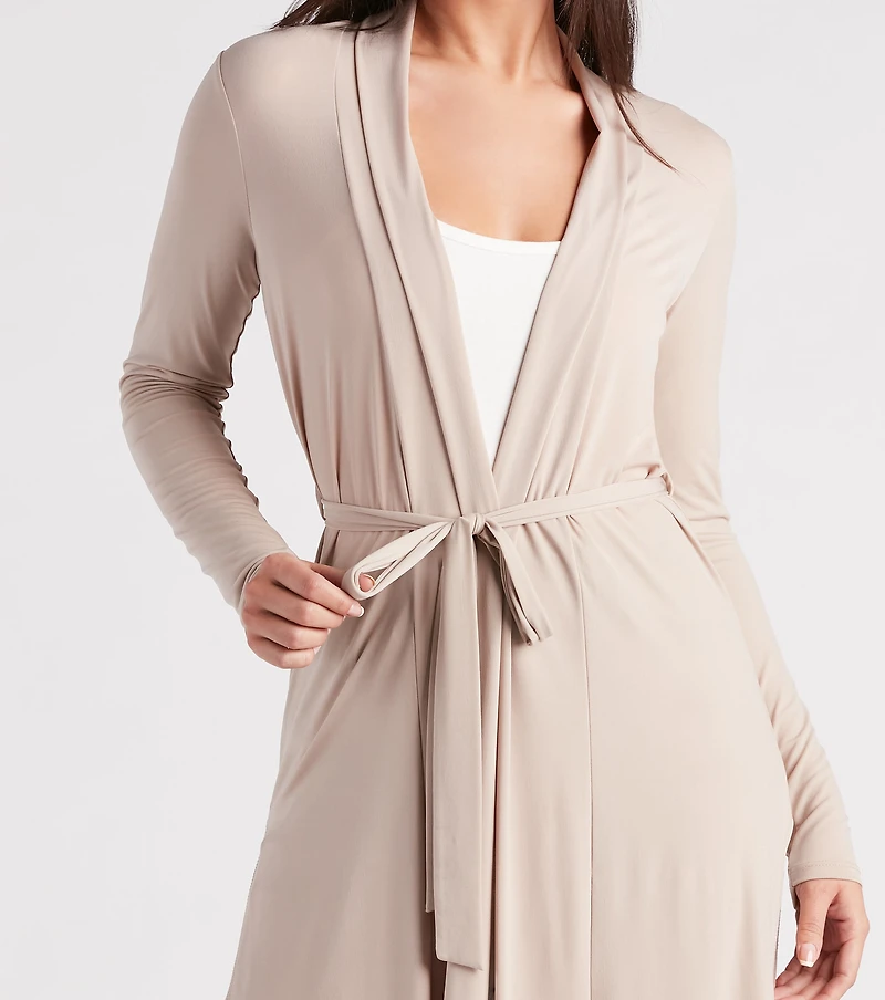 Her Business Slit Duster Trench
