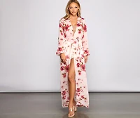 Embraced Beauty Chiffon Floral Duster