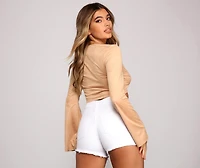 Major Boho Vibes Tie-Front Top