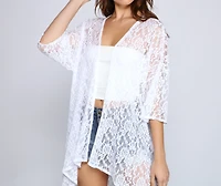 Chic And Sheer Lace Kimono
