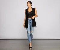 City Chic Double Breasted Vest