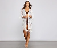 Bohemian Fringe Lace Kimono